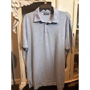 Daniel Cremieux Signature Collection XXL Polo Men's Light Blue Textured Shirt